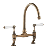 Traditional Kitchen Bridge Mixer Tap - Metal Levers - October Sale - Half Price !