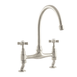 Traditional Kitchen Bridge Mixer Tap - Porcelain Levers - October Sale - Half Price !