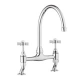 Traditional Kitchen Bridge Mixer Tap - Metal Levers - October Sale - Half Price !