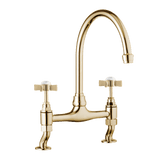 Traditional Kitchen Bridge Mixer Tap - Metal Levers - October Sale - Half Price !