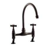 Traditional Kitchen Bridge Mixer Tap - Porcelain Levers - October Sale - Half Price !