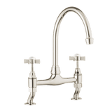 Traditional Kitchen Bridge Mixer Tap - Porcelain Levers - October Sale - Half Price !