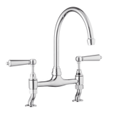 Traditional Kitchen Bridge Mixer Tap - Porcelain Levers - October Sale - Half Price !