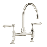 Traditional Kitchen Bridge Mixer Tap - Porcelain Levers - October Sale - Half Price !