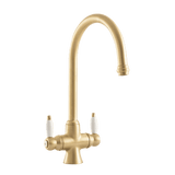 Victorain Kitchen Tap - Porcelain Levers