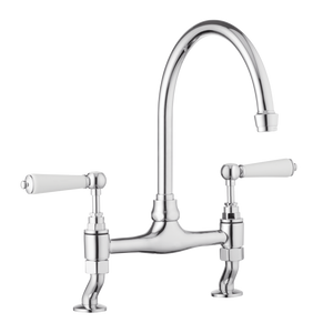 Traditional Kitchen Bridge Mixer Tap - Metal Levers - November Sale - Half Price !