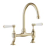 Traditional Kitchen Bridge Mixer Tap - Metal Levers - November Sale - Half Price !