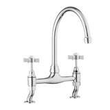 Traditional Kitchen Bridge Mixer Tap - Metal Levers - November Sale - Half Price !