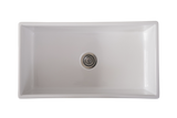 Narrow Fluted Single Bowl Fireclay Farmhouse Sink 761mm