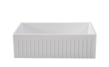 Large Single Bowl 838 mm Narrow Fluted Farmhouse Sink