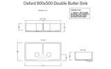 Double Butler Sink - 800mm